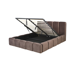 Upholstery Bed with Gaslift – Brown