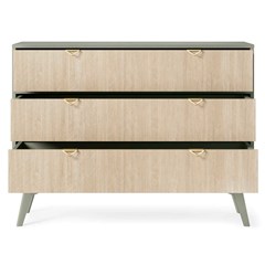 Sideboard 3 Drawers - Herringbone Scandi & Eucalyptus