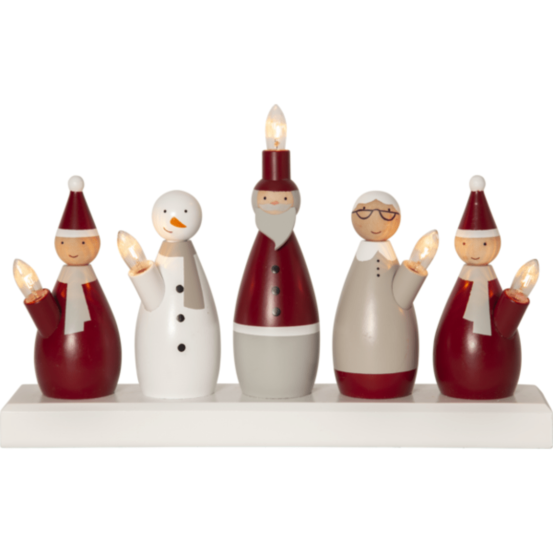 Candle Stick Santa Family