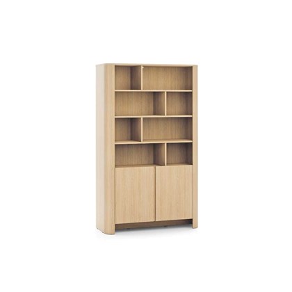 Bookshelf – 4 Shelves & 2 Doors – Oak