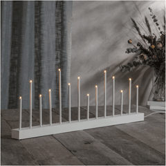 Candlestick 14 Lights White