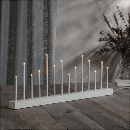Candlestick 14 Lights White