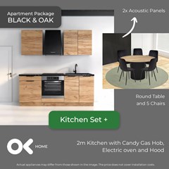 Apartment Package Set - Black & Oak