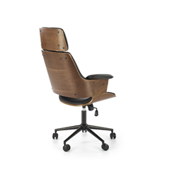 Office Chair Eco Leather Walnut Black
