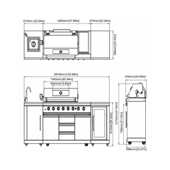 Outdoor Kitchen Black Power Coated