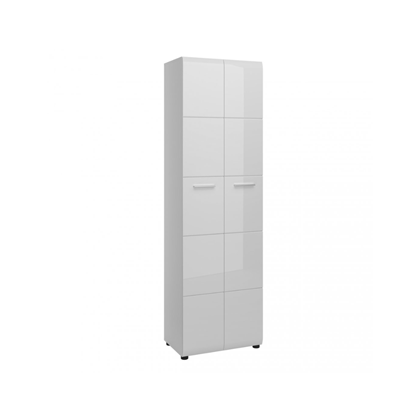 2 Doors Wardrobe – Alpine White & PVC White Gloss