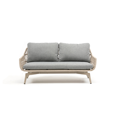 Aluminium Rope Sofa 4pcs Set Grey-Beige