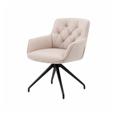 Swivel Dining Chair – Light Beige & Light Grey