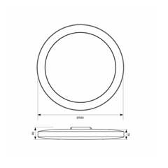 LED Ceiling Lighting Fixture SIRI 4000K Cool Light