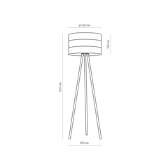 Tago Black Floor Lamp – Black & Gold