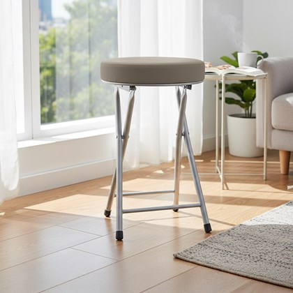 Folding Stool in Dark Grey