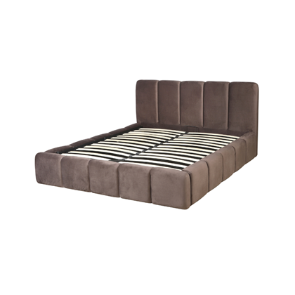 Upholstery Bed with Gaslift – Brown