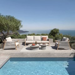 Garden Sofa Set Of 5 - White