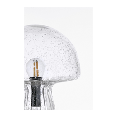 Table Lamp Glass Transparent Grey
