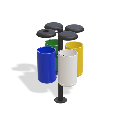 Separate Litter Waste bins