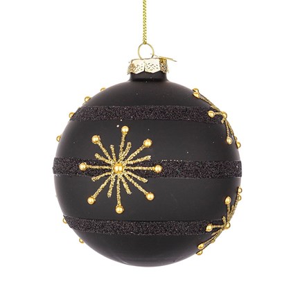 Glimmer Black Gold Ball 10cm