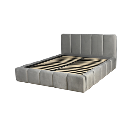 Upholstery Bed with Gaslift – Light Grey