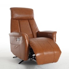 Swivel Electric Recliner – Brown