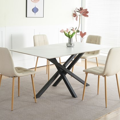 Dining Table - White Ceramic