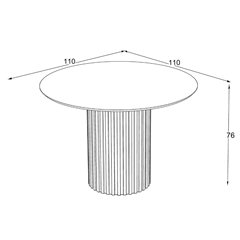 Dinning Table 110x110x77 cm