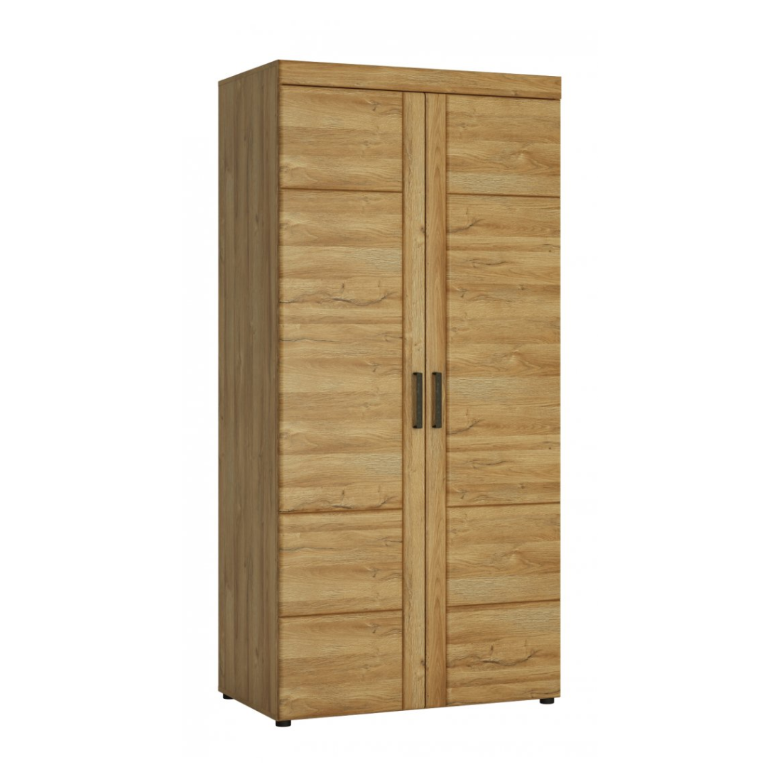2 Door Wardrobe – PVC Oak Grandson