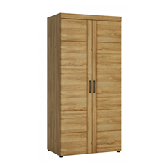 2 Door Wardrobe – PVC Oak Grandson