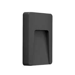 Dark Grey Plastic Wall Light 3Watts 3000K