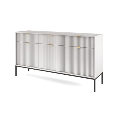 Sideboard – 3 Doors & 3 Drawers, Grey