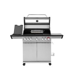 4 Burner Gas Grill BBQ - Black & Grey