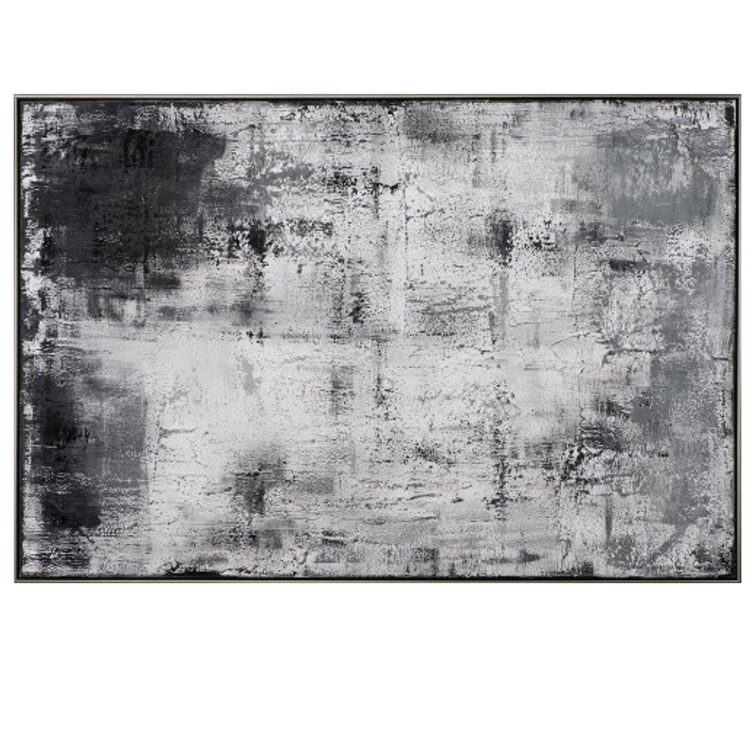 Abstract in Black and White Acryl Painting 102X152 cm