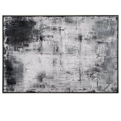Abstract in Black and White Acryl Painting 102X152 cm