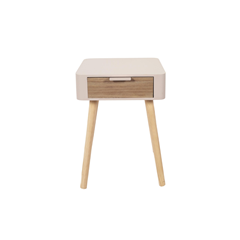 Bedside Drawer – Pink & Wood