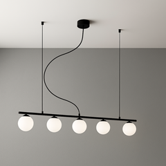Pendant Lamp Iron-Glass - Black