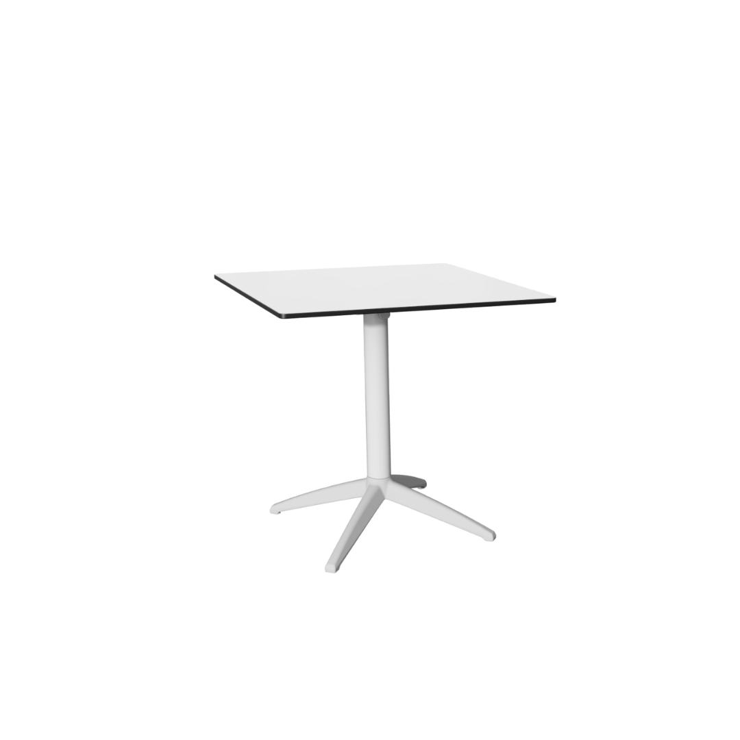 Café Table Folding 80x80 – White Phenolic