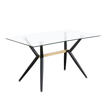 Dining Table Transparent and Black