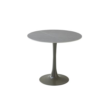 Round Dining Table Ceramic - Grey Anthracite