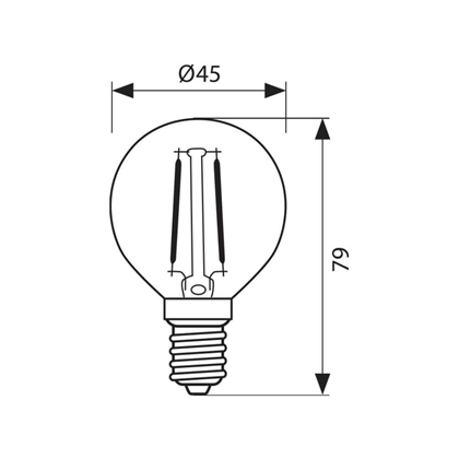 LED Filament Lamp FLICK 4W - E14 - 4000K