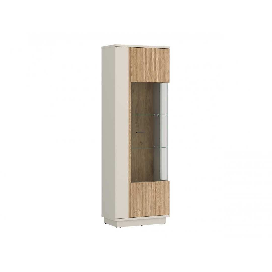 Display Cabinet 1Door – Cashmere & Oak