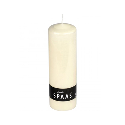 Spaas Ivory Pillar Candle 8Cm X 25Cm