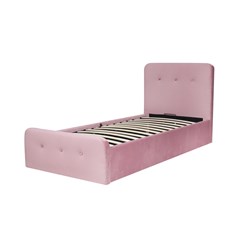 Upholstered Bed with Gas Lift 90X200 - Pink