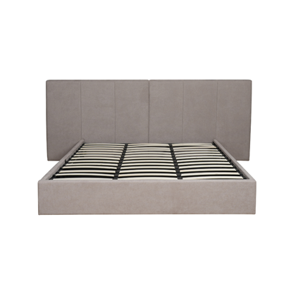 Upholstery Bed with Gaslift 180 x 200 cm - Warm Grey