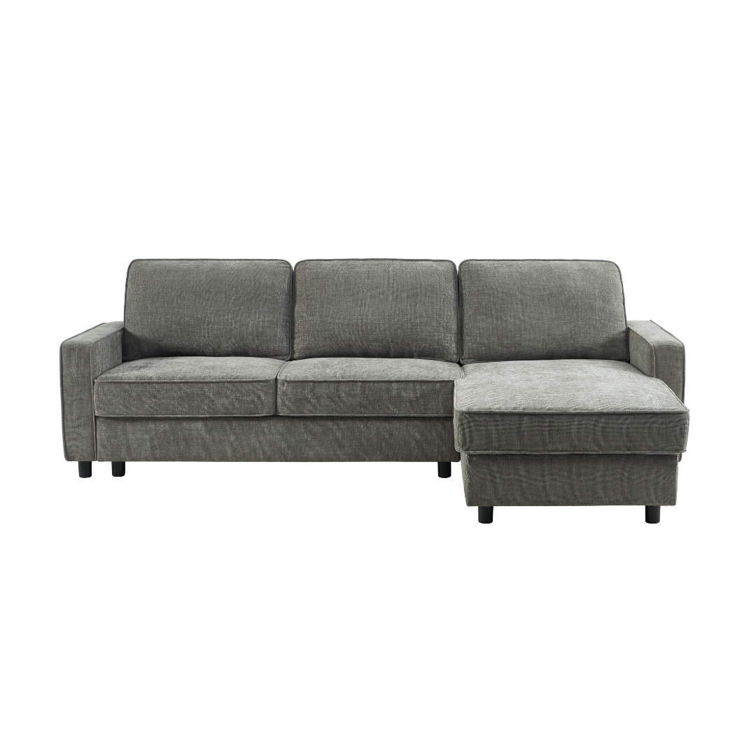 3-Seater Grey Corner Sofa