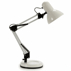 Metal Gooseneck Table Lamp White