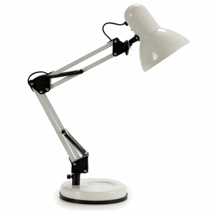 Metal Gooseneck Table Lamp White
