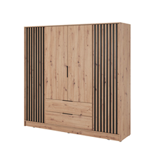 Wardrobe 4 Doors 2 Drawers – Artisan Oak