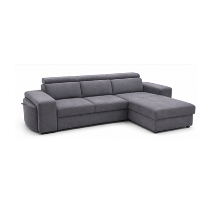 Corner Sofa with Pull-Out Footrest