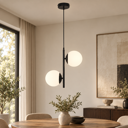 Pendant Light – White/Black