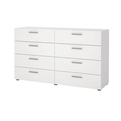 Pepe Double dresser 8 drawers White