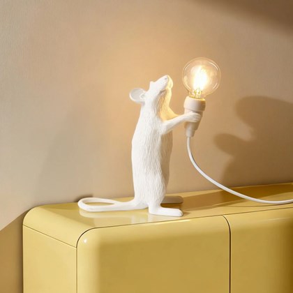 Standing Mouse Lamp - White