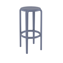 Bar Stool  Dark Grey  75Cm